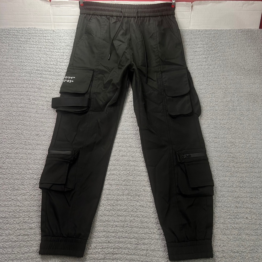 Aelfric Eden Multi-Pocket Cargo Joggers Black S Techwear Streetwear Tactical